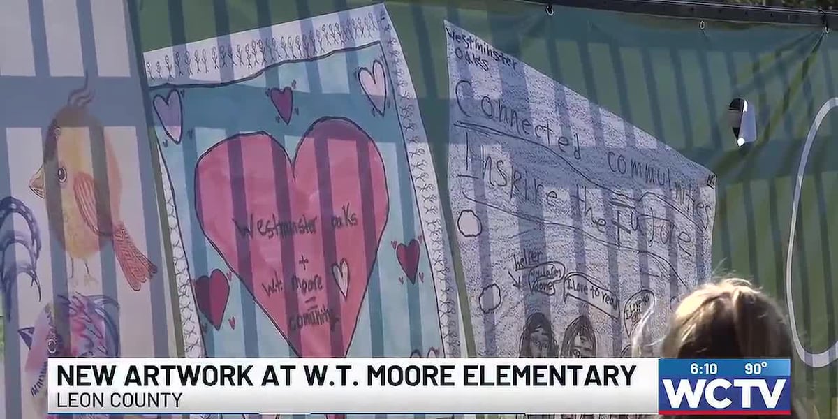 ‘Inspire the future’: New fence mural unveiled at W.T. Moore Elementary