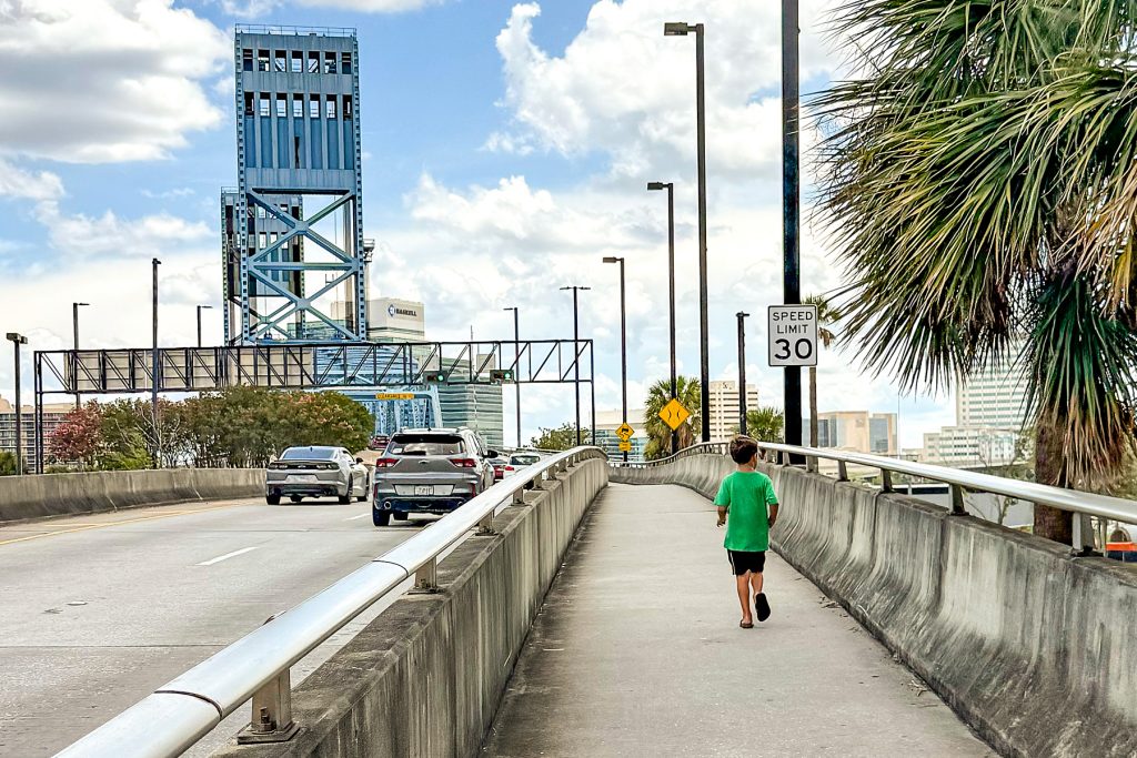 The southbound pedestrian walkway will be closed until approximately Jan. 30, 2027 as the City of Jacksonville and The Haskell Company work on Riverfront Plaza Main Street Bridge Nub Removal Project.