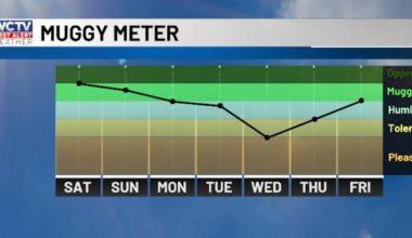 Summer heat lingers early in the week before some humidity relief