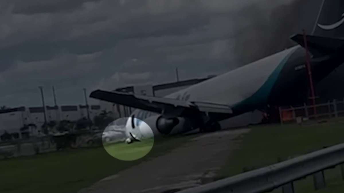 Video shows pilot escape after Amazon cargo plane crash in Miami – NBC 6 South Florida