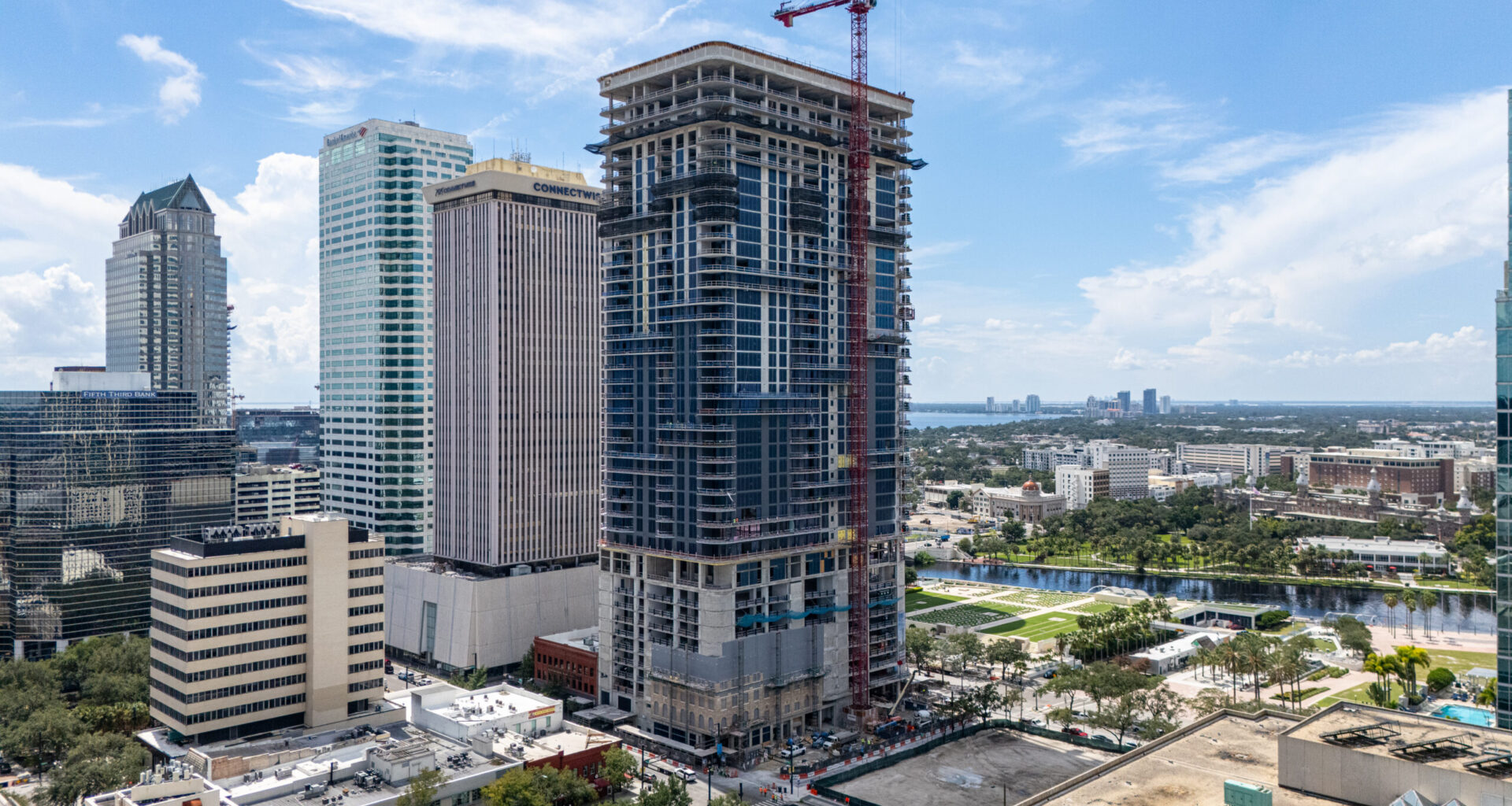 Exterior Work Advances on 42-Story ONE Tampa in Downtown Tampa