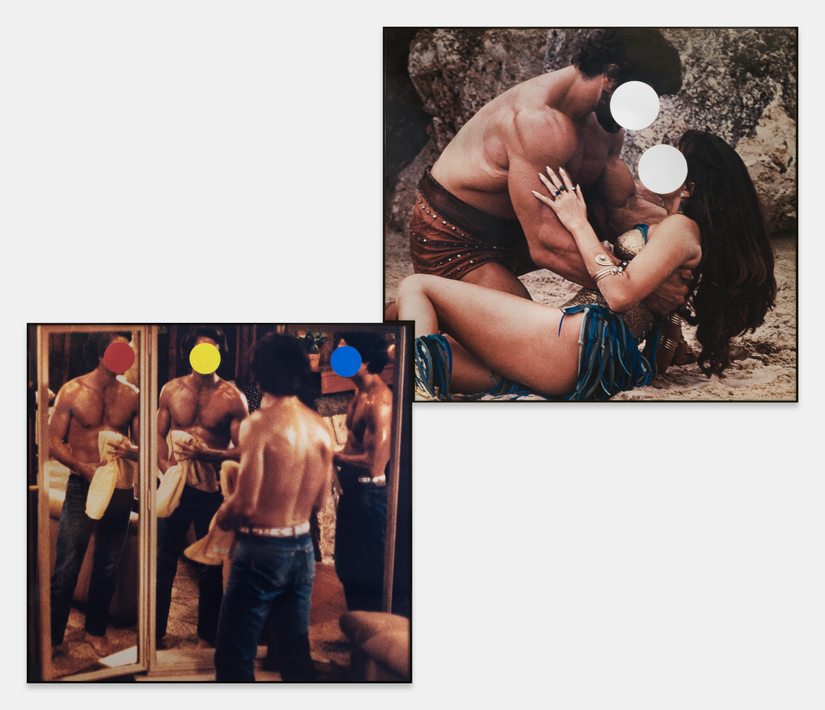 “John Baldessari: The End of the Line” is on display at Perez Art Museum Miami through May 9, 2027. Here: a pair of 1990 photographs, copyright John Baldessari Family Foundation.