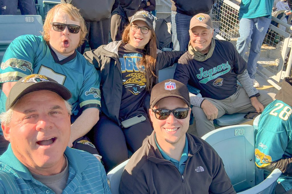Katie and her family are long-standing Jaguars fans.
