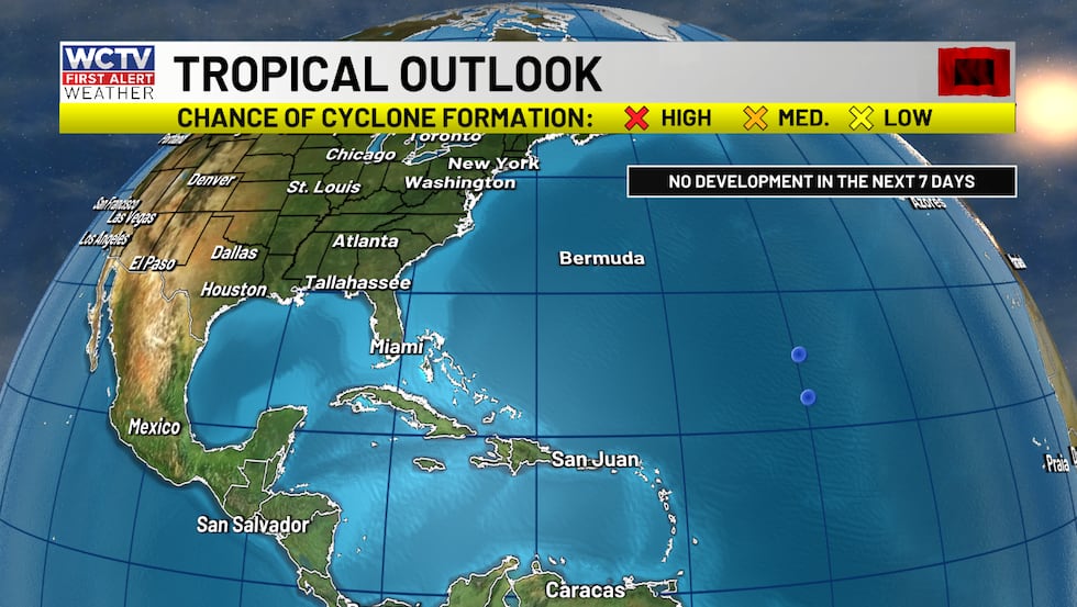 No chance of development over the next 7 days.
