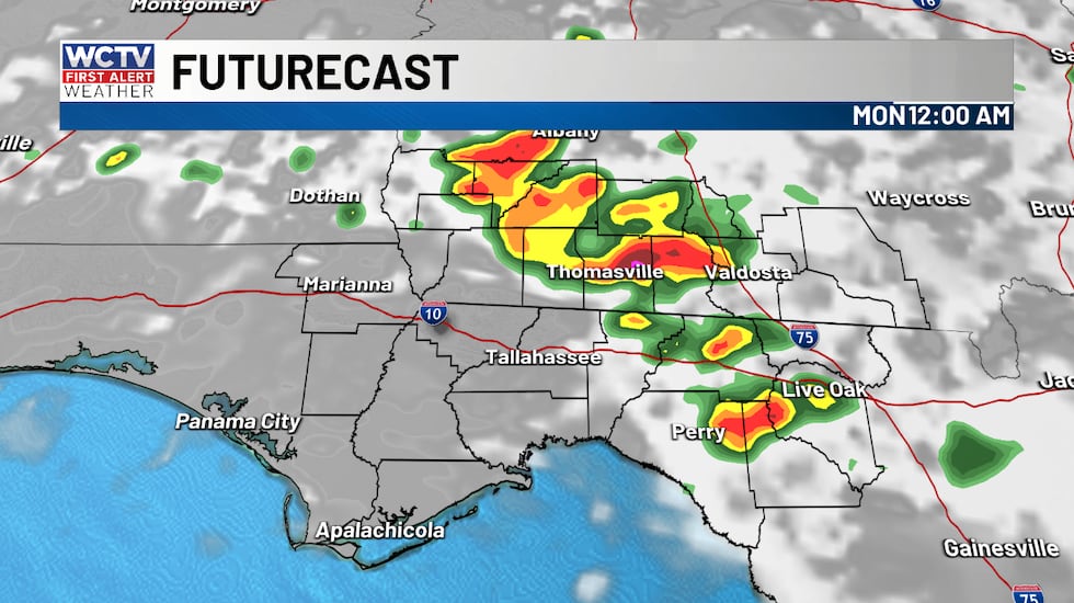 Strong storms will roll through on Sunday evening and early overnight.