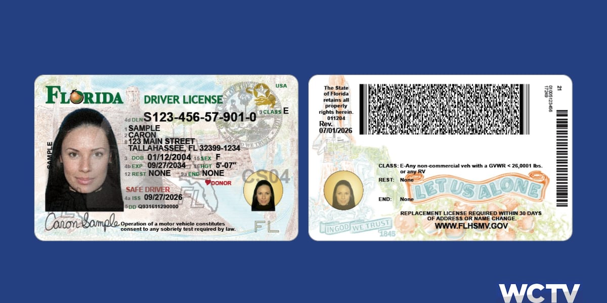 Florida reveals redesigned driver licenses and identification cards, homage to state history