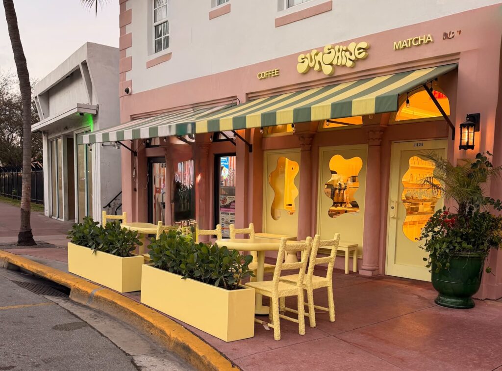 Sunshine Coffee exterior in South Beach, Miami