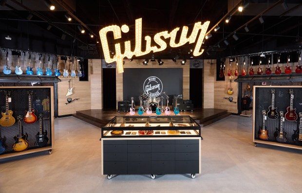 Gibson Garage Miami opens Thursday on the ground floor of Wynwood Garage with more than 500 guitars for sale. (Gibson/Courtesy)