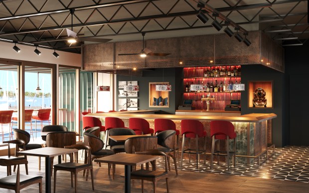 A rendering of Pelican Landing, which will reopen at Pier Sixty-Six in Fort Lauderdale on Saturday, Oct. 17. (Pier Sixty-Six/Courtesy)