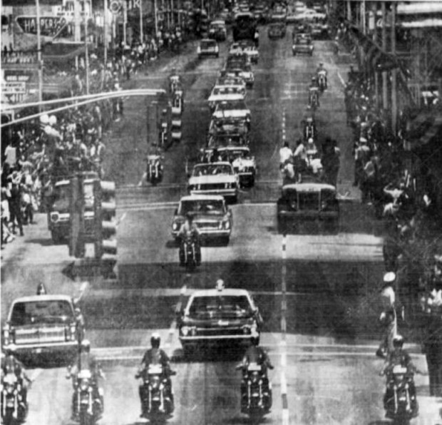 John Young was honored with a parage down Orange Avenue in Orlando on Saturday, April 24, 1965. The city declared it John Young Day in honor of the hometown astronaut's first spaceflight with Gus Grissom earlier that year on Gemini III. (Orlando Sentinel File)
