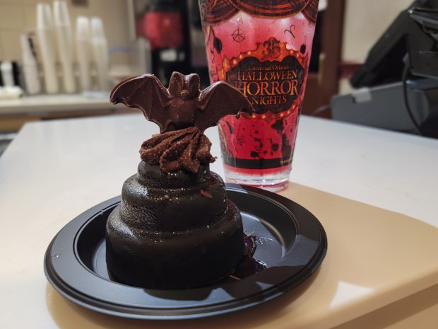 The Ozzy Osbourne pairing: Prince of Darkness cake with Ultimate Sin-amon cocktail. (Photo courtesy Lisa Wilk/TasteCookSip.com)