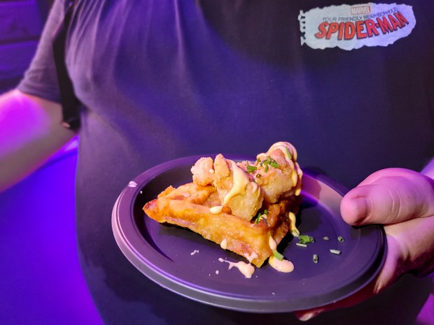 Remember the Eggo waffles El was obsessed with back in Stranger Things' Season 1? They're back this year as the Upside Down Chicken & Waffles, a more sophisticated take. (Photo courtesy Lisa Wilk/TasteCookSip.com)