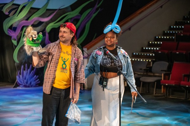 Bruce Ryan Costella and Jordan Lewis get in the spirit of the Orlando Fringe Festival, which will return to Loch Haven Park in May. (Courtesy Kirk Moore/Orlando Fringe)