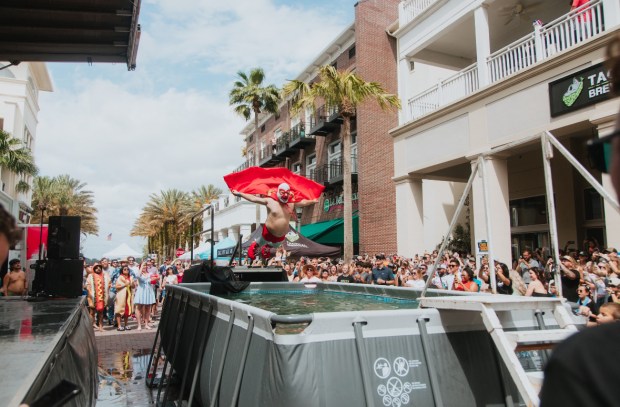Franco's Flop Fest returns to Baldwin Park on Sept. 20 with dozens of floppers competing for the top prize. (Herb Maximo/Courtesy of Cholo Dogs)