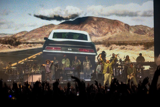 Gorillaz performs at Kia Center in Orlando to kick off the U.S. leg of "The Mountain" tour on Sept. 17, 2026. (Patrick Connolly/Orlando Sentinel)