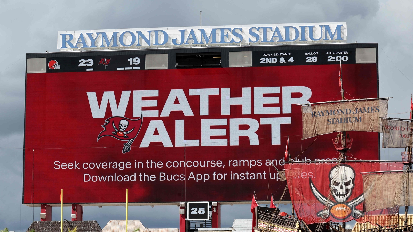 Tampa weather update: When will Buccaneers vs Browns resume after lightning delay? Latest from Raymond James Stadium