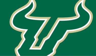 University of South Florida Bulls Logo on a green background.