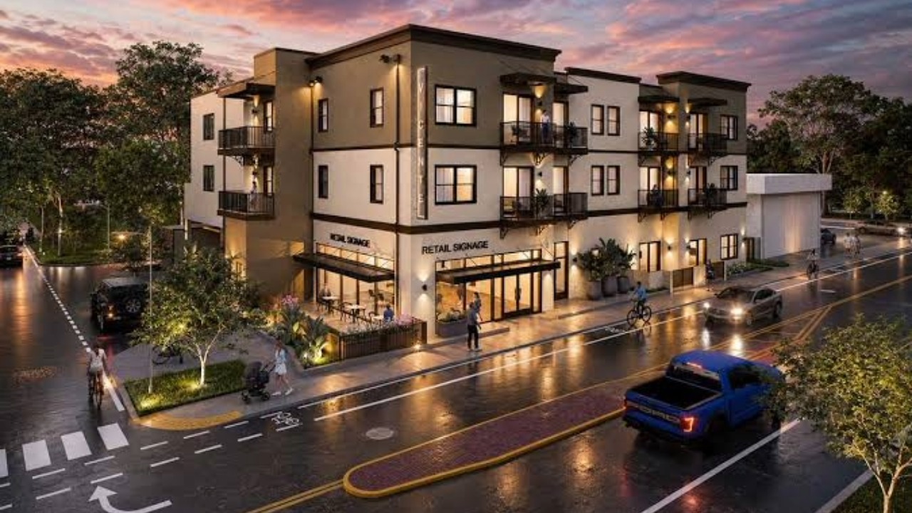 Rendering of The Vicente, a mixed-use development with affordable apartments and retail in Ybor City