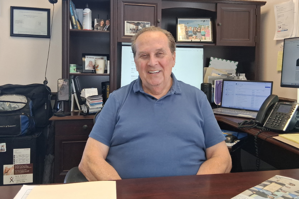 Skip Strohm sits in his office at Strohm Insurance in Apopka. Strohm, who grew up on Long Island, remembers watching the World Trade Center's Twin Towers rise during childhood trips into Manhattan with his father and later witnessing the aftermath of the Sept. 11, 2001, terrorist attacks.  