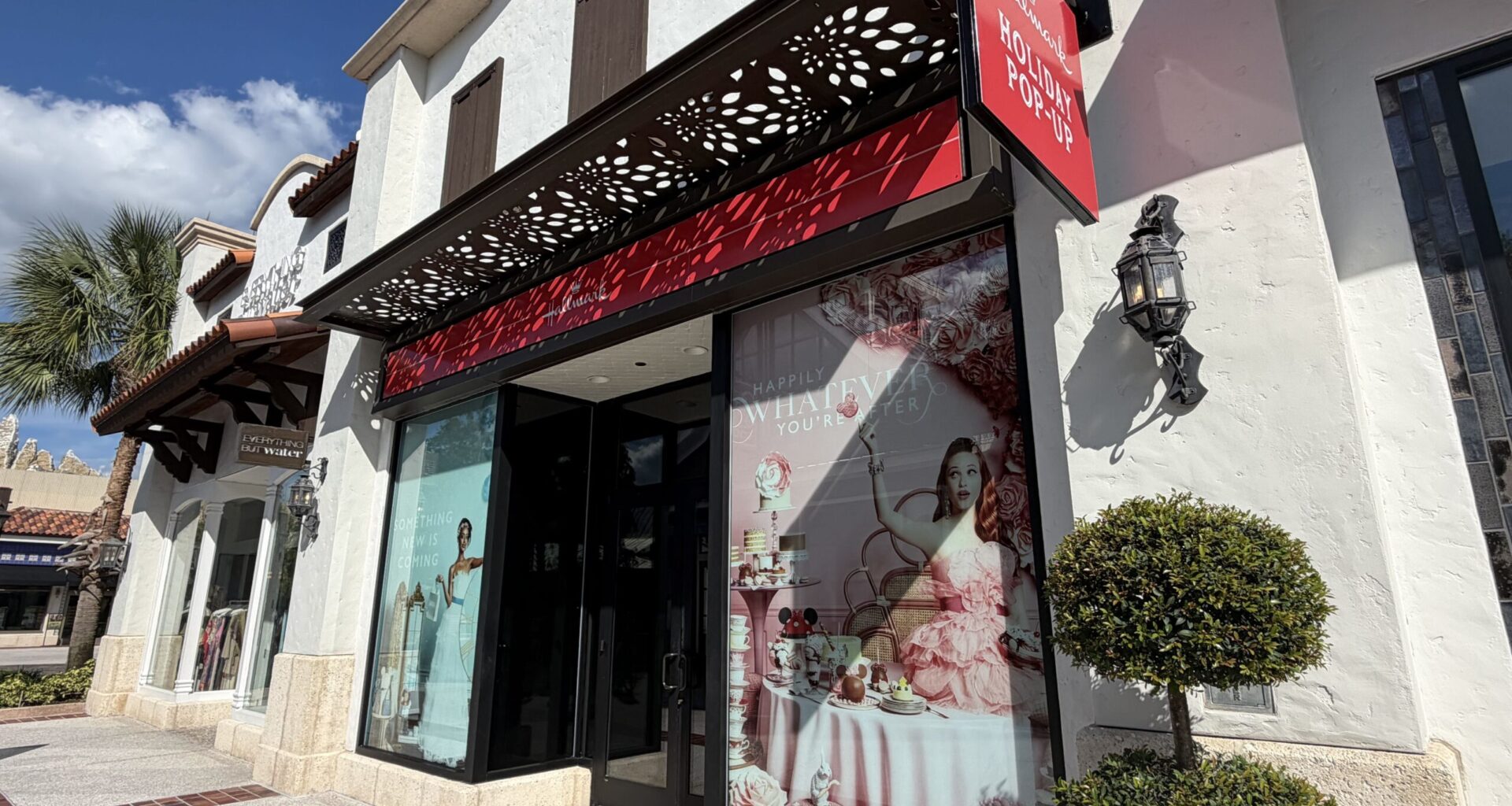 Hallmark Holiday Pop-Up Shop Installs Exterior Signage Ahead of Disney Springs Opening