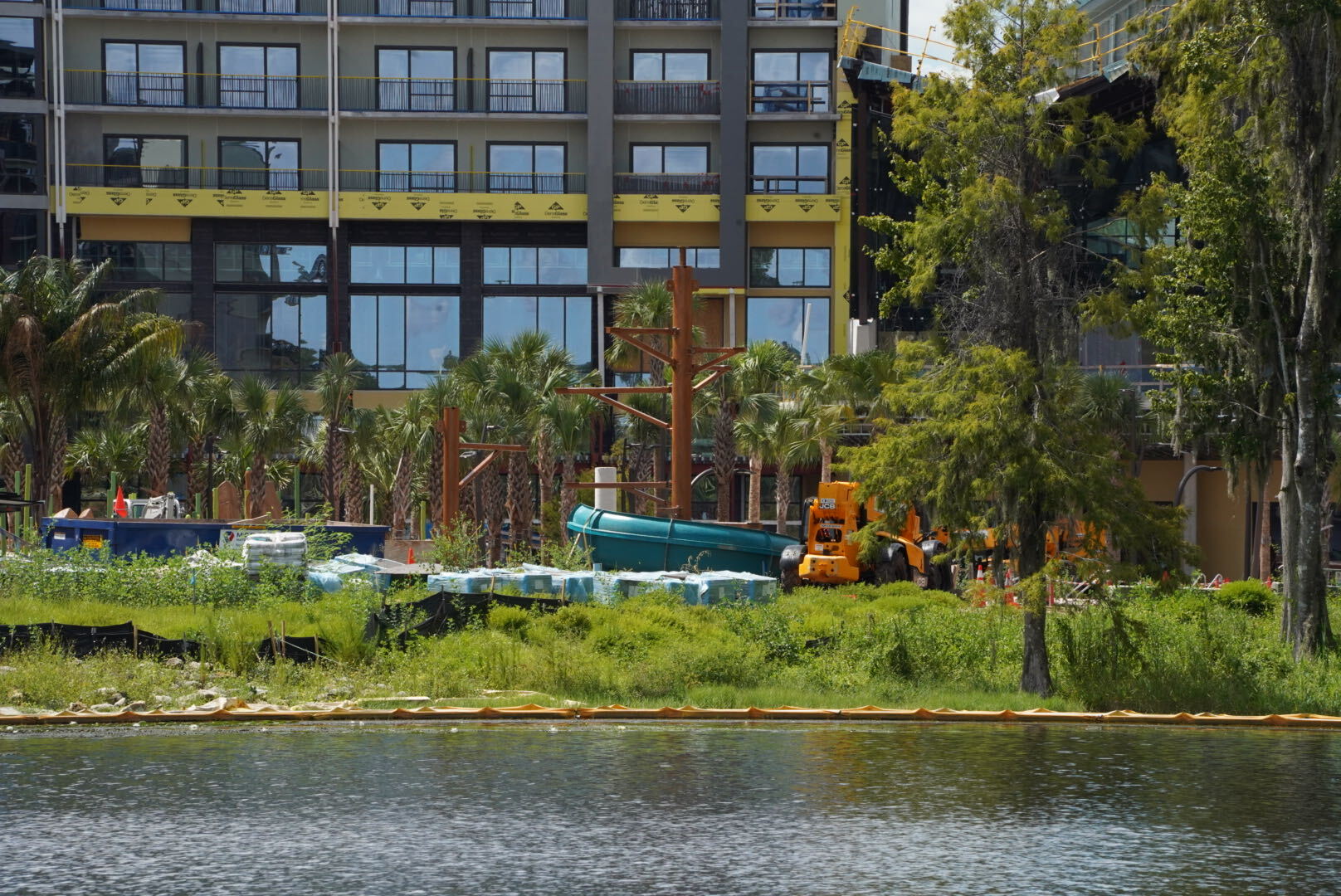 Disney’s Lakeshore Lodge continues to take shape along Bay Lake between Disney’s Wilderness Lodge and Disney’s Fort Wilderness Resort & Campground.