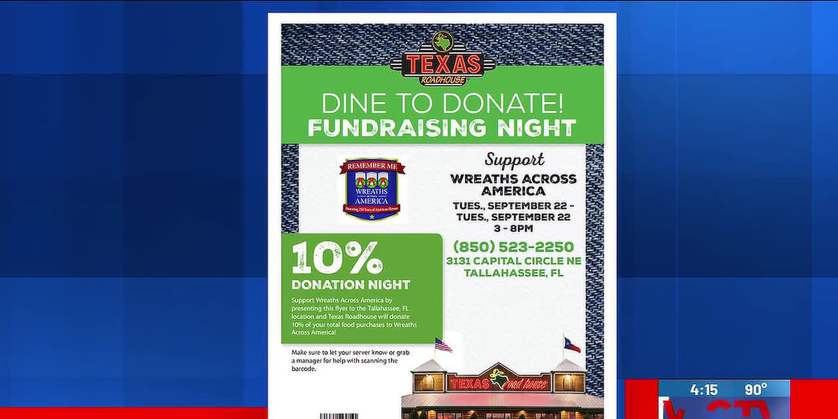 Wreaths Across America hosts fundraiser at Texas Roadhouse