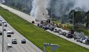 Lanes reopen after vehicle fire on I-95 South in Martin County