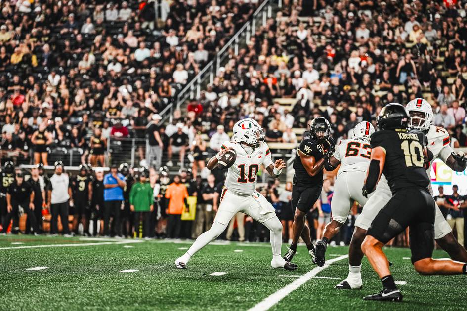 No. 5 Miami Picks Up 33-20 Win over Wake Forest