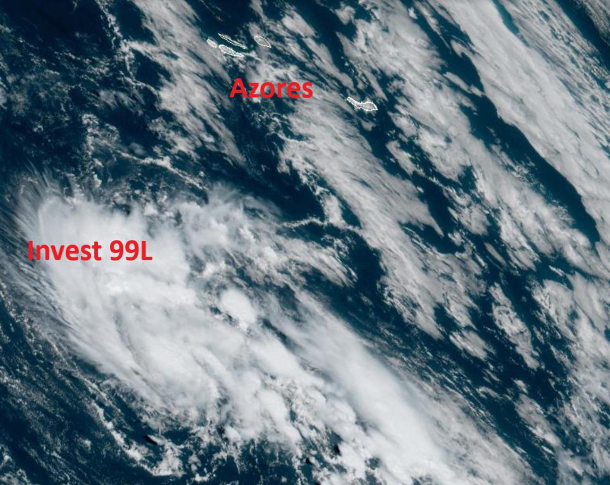 The National Hurricane Center is giving a system dubbed Invest 99L near the Azores a 60% chance of becoming a tropical cyclone on Sept. 18, 2026. It would be named Fay if it becomes a tropical storm.