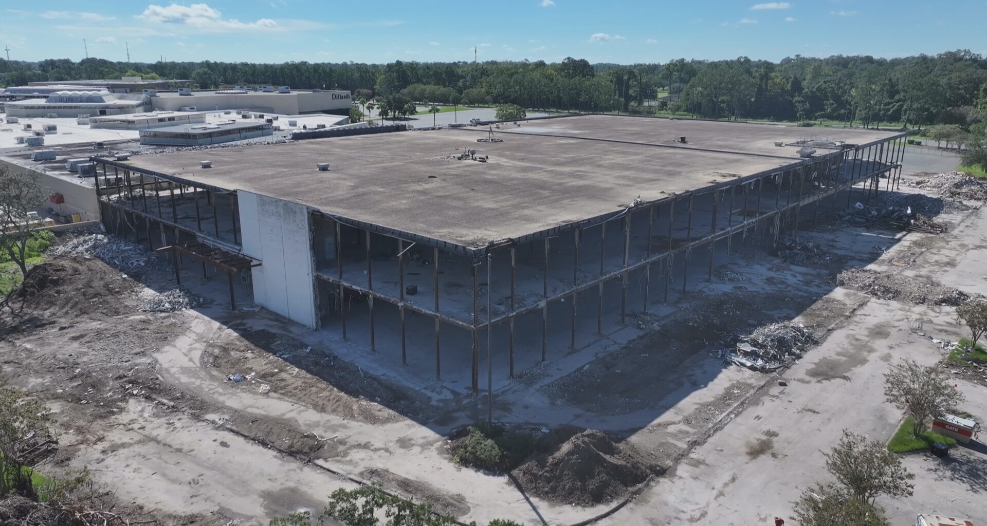 Demolition underway at former Sears store at Orange Park Mall