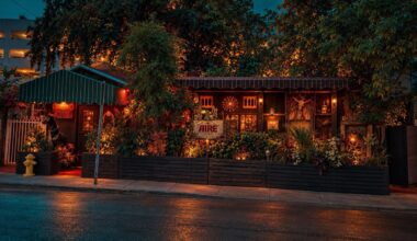 AIRE open-air nightclub exterior at night with illuminated sign in Edgewater, Miami
