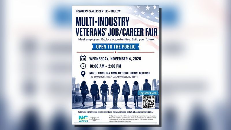 NCWorks Onslow to host multi-industry job and career fair in Jacksonville