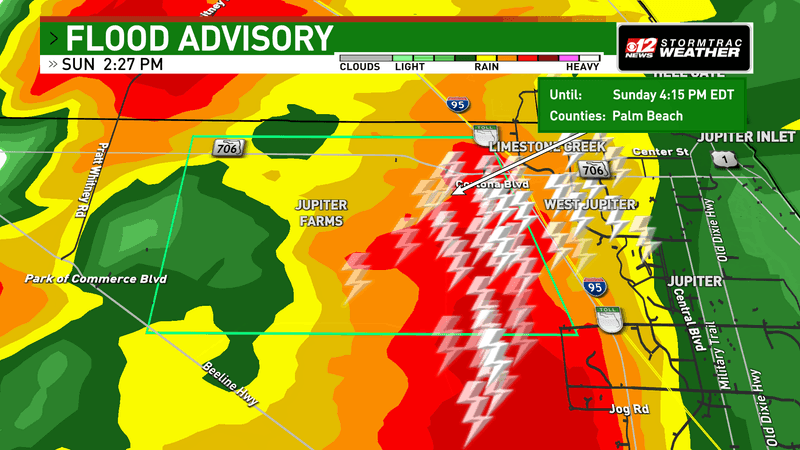 Flood Advisory for Palm Beach County until 4:15 p.m.