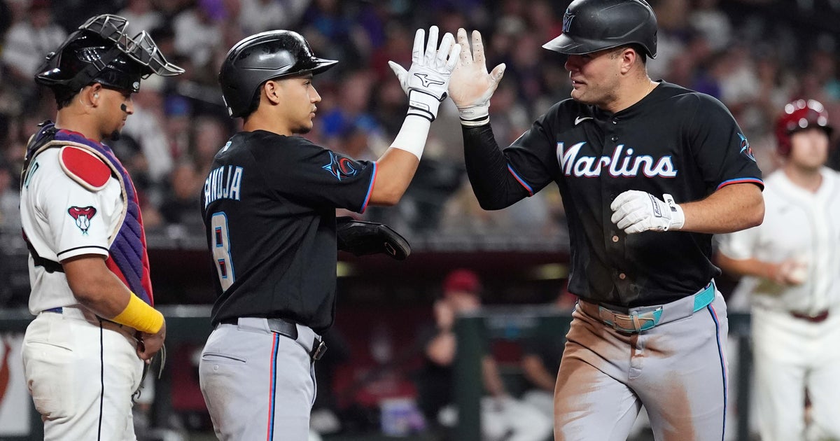 Miami Marlins hold off Arizona Diamondbacks 4-3 with Sandy Alcantara getting 1st career save