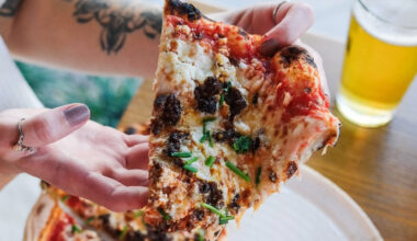 A piece of pizza at Fabrica in Tampa