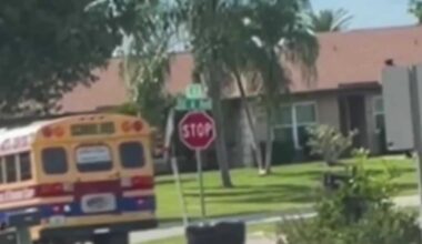 Florida teen works to replace basketball hoop dragged away by bus