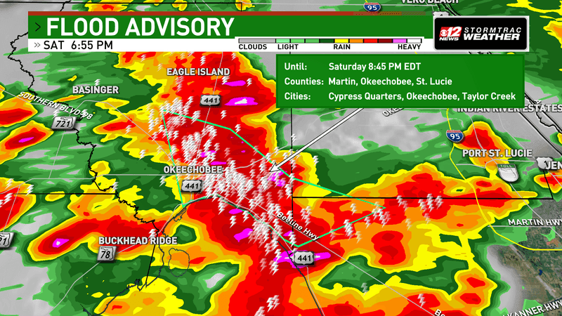 A Flood Advisory is in effect for Martin, St. Lucie and Okeechobee Counties. (WPEC)