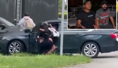 Florida couple attacked, pepper-sprayed and dragged by car after they're accused of walking in the road