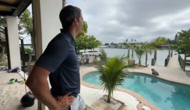 Many homes and businesses on Treasure Island were damaged because of storm surge from Hurricane Helene two years ago. But for some, like Hendrik Bisanz (pictured here), it was an opportunity to build back.