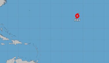 Tropical Storm Fay, Tropical Storm Gonzalo churn in Atlantic