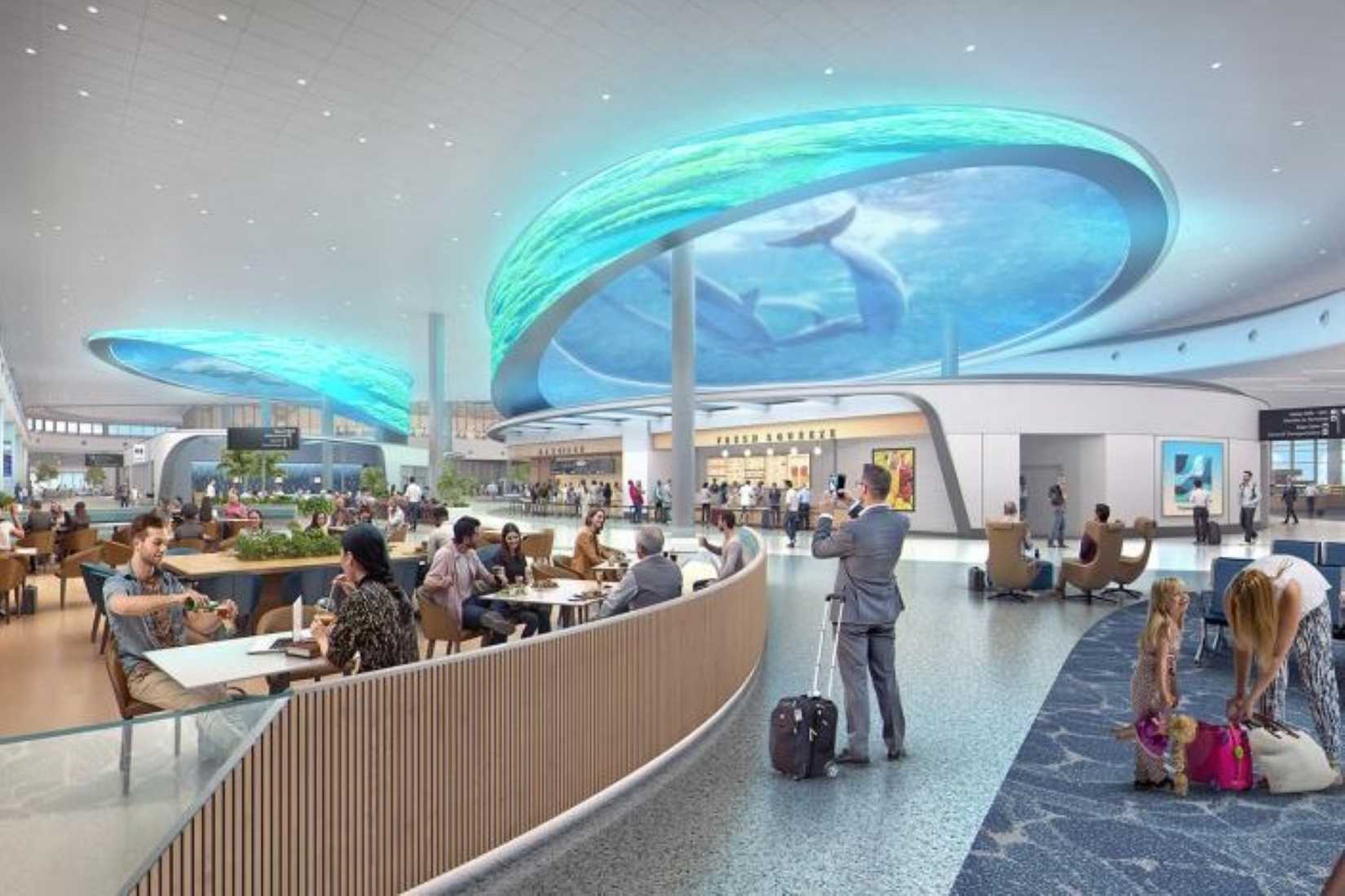 Tampa International Airport Airside D Interior Rendering