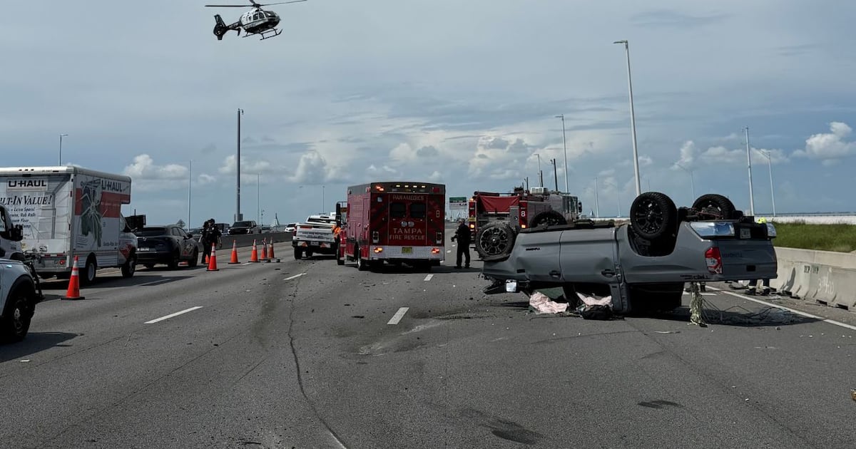 Howard Frankland Bridge reopens after multi-vehicle crash