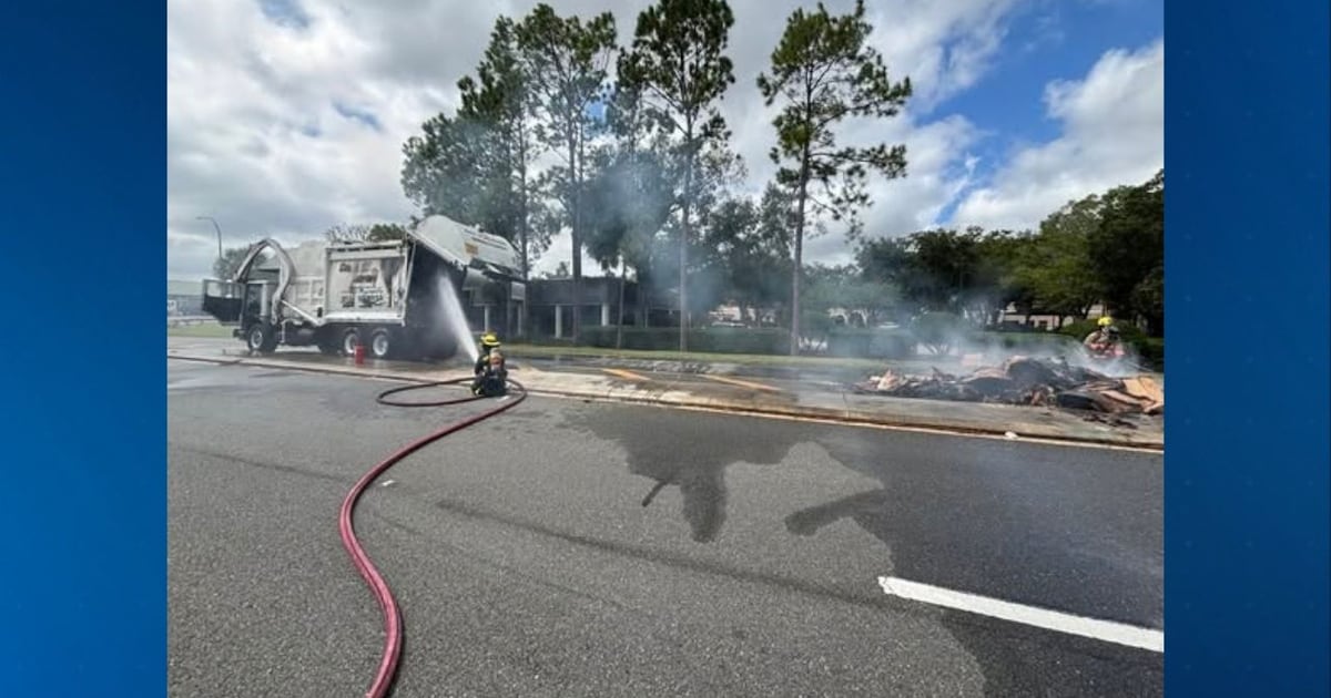 Garbage truck fire closes Hope Road in Maitland briefly