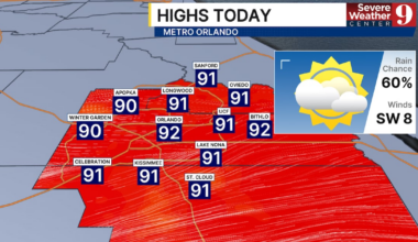 Central Florida weather: Rain and storms through mid-week