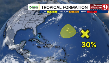 Atlantic tropical disturbance has 30% chance of developing