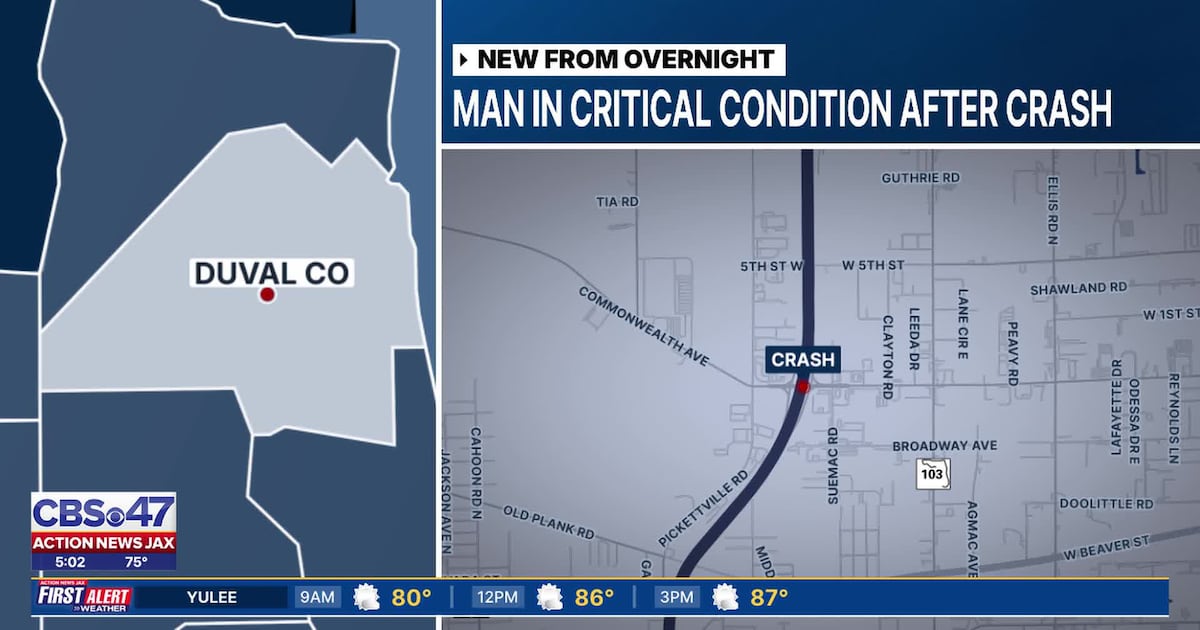 Motorcyclist critically injured after colliding with two trucks on I-295 in Jacksonville – Action News Jax