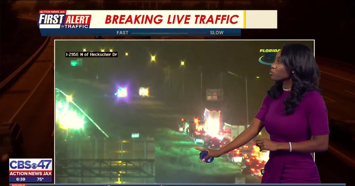 Two crashes causing major delays on I-295 near Dames Point Bridge