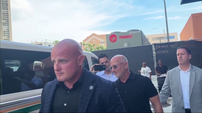 Amazon founder Jeff Bezos spotted reporting for jury duty in Miami