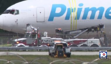 Feds move Boeing 767-300 cargo jet from fatal crash site to lot near Miami International Airport