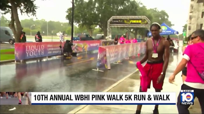 Rain doesn’t stop hundreds from showing up for 10th annual Pink Walk in Kendall